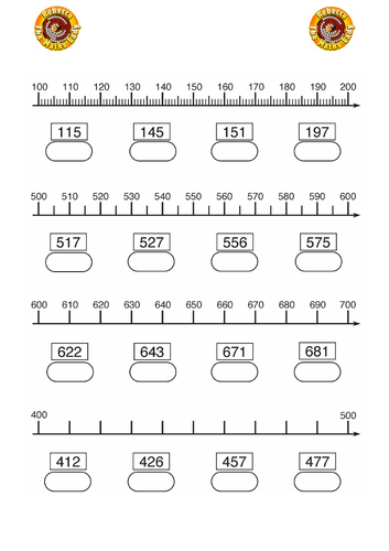 Rounding To The Nearest 10 number Line Teaching Resources
