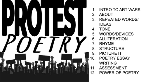 Protest Poetry SoW