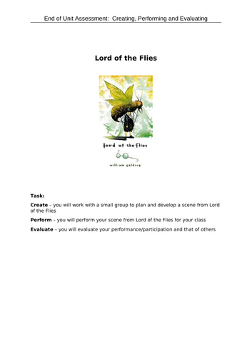 Mini- assessment: Lord  of the Flies