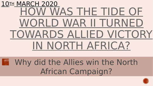 How did the Allies win the North African