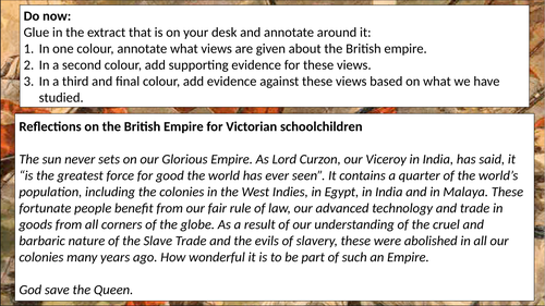 How did the British Portray their Empire?