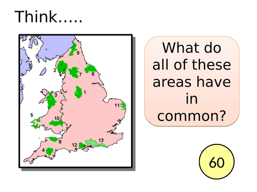 National Parks in the UK: their locations and features - WHOLE LESSON (KS3/KS4 suitable)