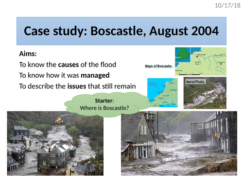 Boscastle 2004 Case Study Lesson - a river in flood (KS4 Physical Landscapes in the UK)