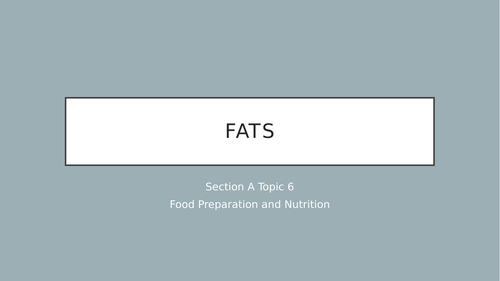 Food Prep and Nutrition Revision Powerpoints for Components in GCSE