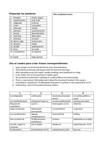 15-M Reading tasks