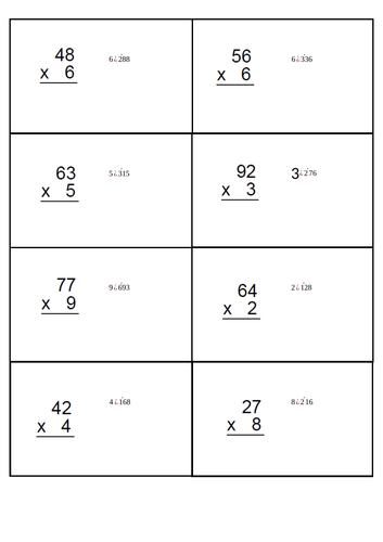Column Multiplication and Division Relationships