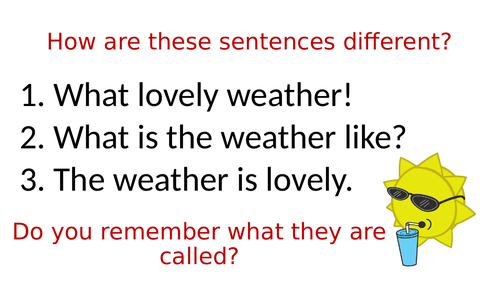Statements, Commands and Exclamations Year 2