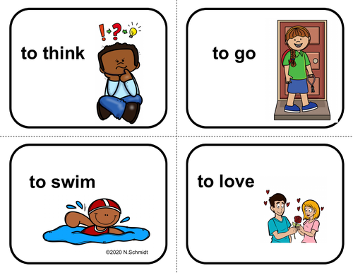 English Verbs: 40 Flashcards (ESL / EFL / ELL)