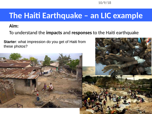 Earthquake in Haiti 2010 - case study of impacts & responses (AQA The Challenge of Natural Hazards)
