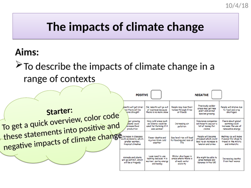 Case study - impacts of climate change in the Arctic
