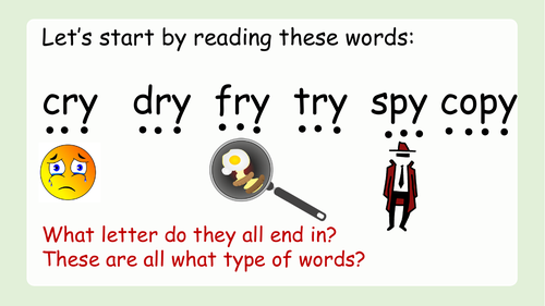 Drop The Y And Add Ied To Make The Past Tense Teaching Resources