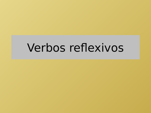 Verbos reflexivos (Spanish Verbs) Vocabulary PowerPoint Distance Learning