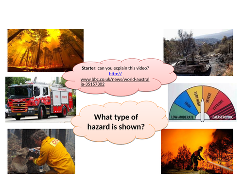 Wildfires - causes, effects, responses, and Black Saturday case study (AQA A Level)