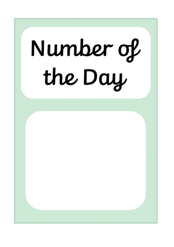 number-of-the-day-template-teaching-resources