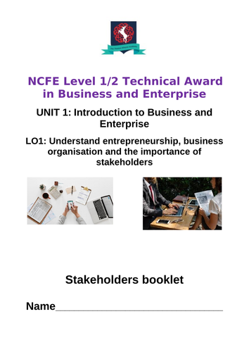 NCFE Level 1/2 Technical award in Business and enterprise