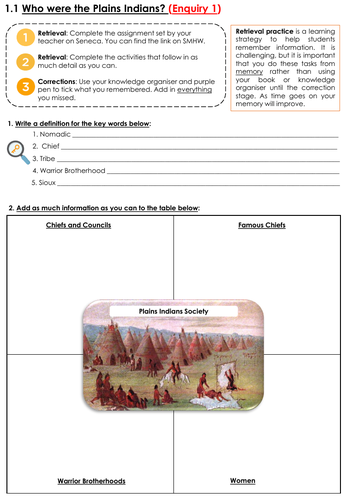 American West Retrieval/ Homework Booklet