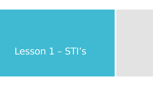 PSHE Sex Education: STI's