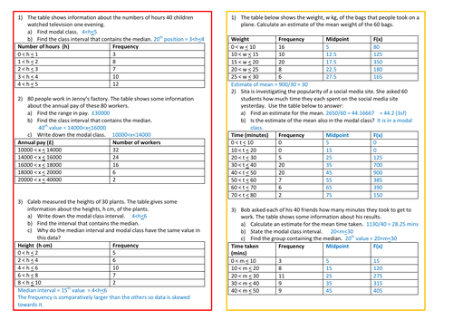 Grouped Frequency (1-9)