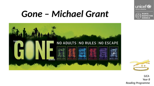 Gone - Michael Grant - Reading Booklet