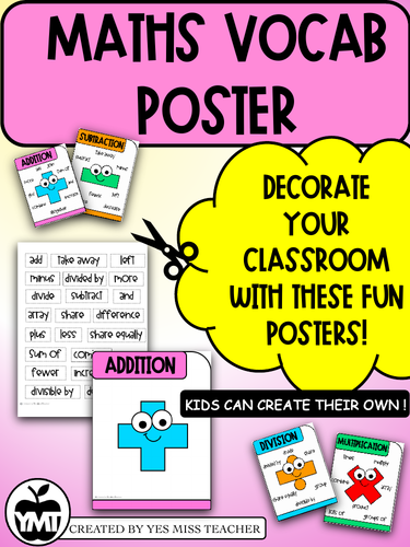 Maths Vocabulary Posters - YMT