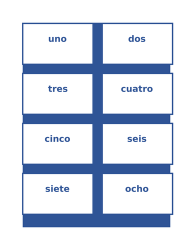 Números (Numbers in Spanish) Math Activities