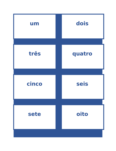 Números (Numbers in Portuguese) Math Activities