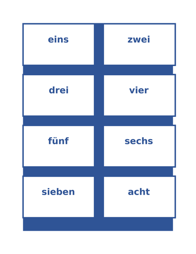 Zahlen (Numbers in German) Math Activities