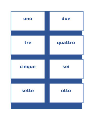 Numeri (Numbers in Italian) Math Activities