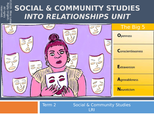 Social and Community Studies - Into Relationships unit - Finding where we fit in the Big 5 personali