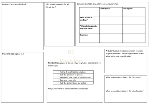 Cells revision mat