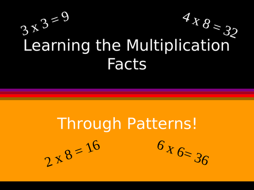 Learning Multiplication Tables Through Patterns - 36 slides