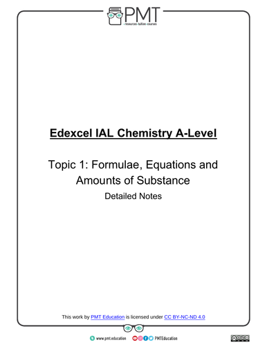Edexcel IAL Chemistry Detailed Notes