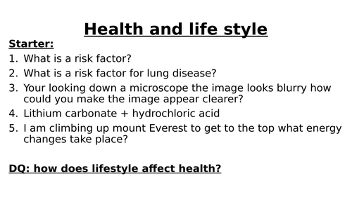 health and lifestyle