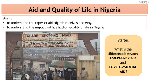 Aid and quality of life in Nigeria | Teaching Resources