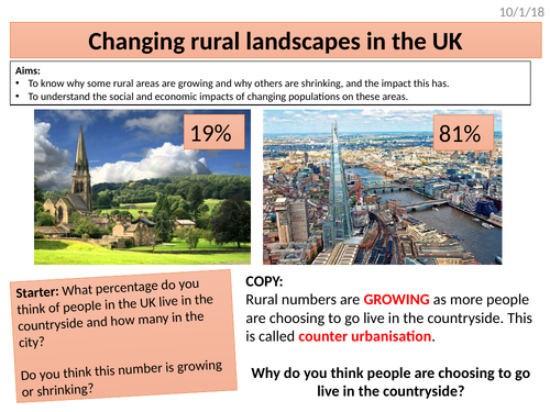 Changes in the UK's rural areas