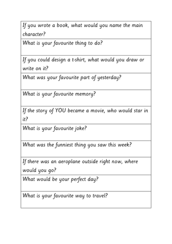 And why? Circle time game