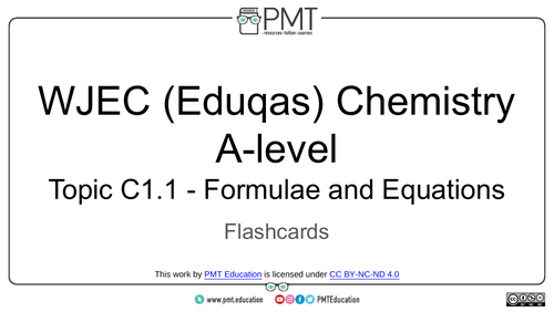 WJEC England/ Eduqas A-level Chemistry Flashcards