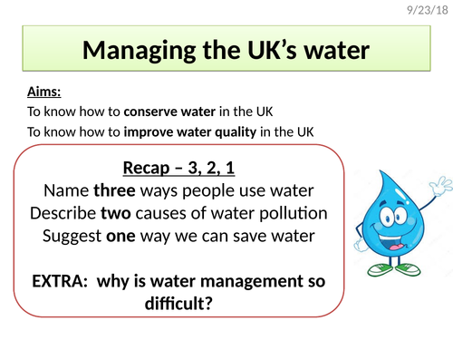 Managing water sources in the UK