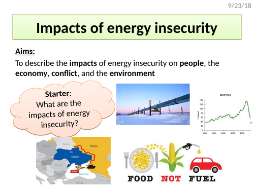 Global impacts of energy insecurity
