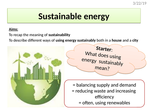 Sustainable, renewable energy and eco homes