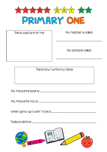 First Day of School Printable Keepsake