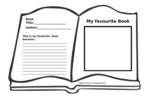 Key Stage 1 Book Review Book Shape | Teaching Resources