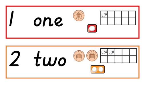 Numbers 1-20 with representations