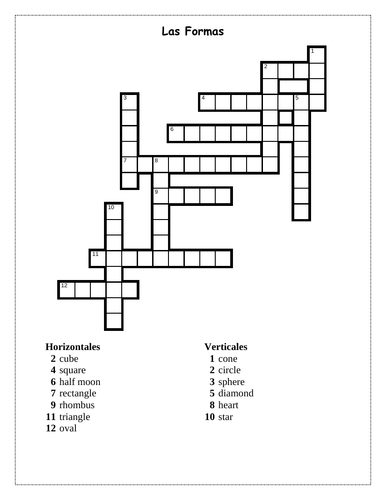 Formas (Shapes in Spanish) Puzzles