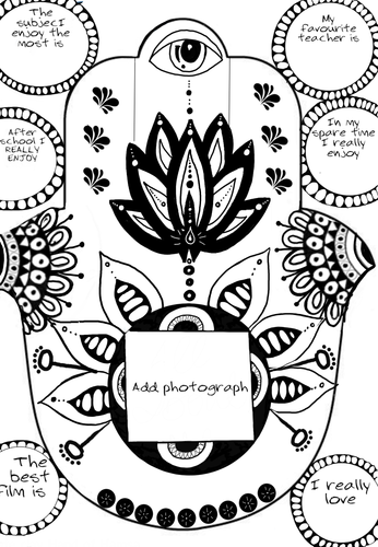 Back to school mandala hand all about me