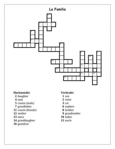 Familia (Family in Spanish) Puzzles