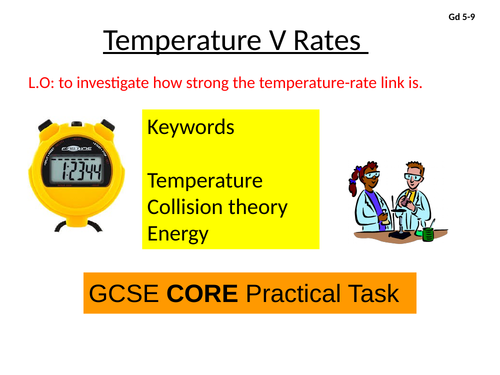 Edexcel core practical temp V rate with sodium thiosulfate Gd 5-9