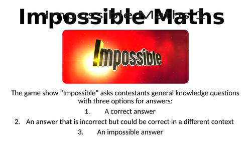 Impossible Maths 1