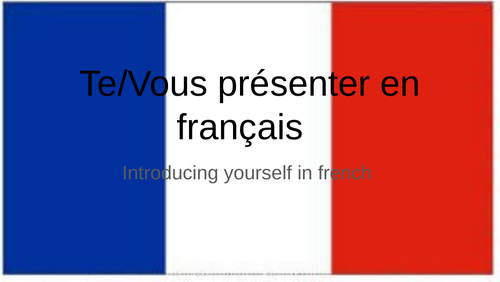 Introducing yourself in French