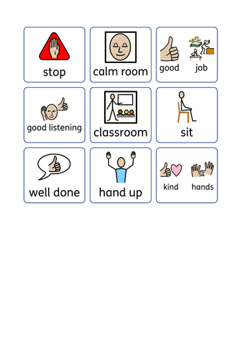 Keyring Widgit Symbol Resources - Behaviour Support ASD/ADHD/SEND